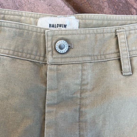 Baldwin Carter Pants Khaki Canvas Outdoor Button Fly Chino - Picture 3 of 12